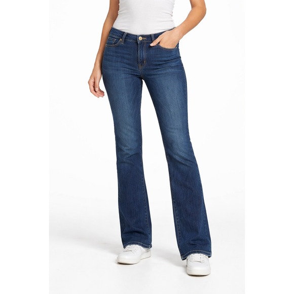 Seven7 Denim - Seven7 Rocker Slim Boot Jeans Dark Wash Flap Pocket Denim Womens Size 10